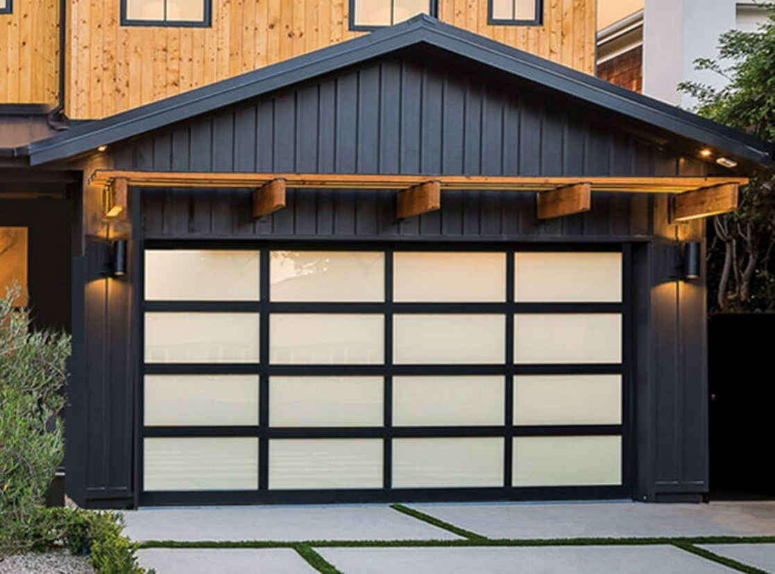 Insulated Glass Steel Garage Door Installation